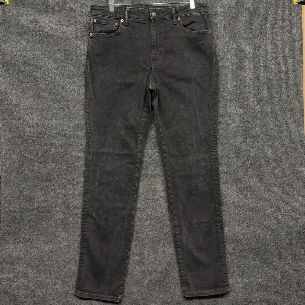 American Eagle Air + Flex Slim Straight Black Jeans Size 36x36 Stretch (36x33)